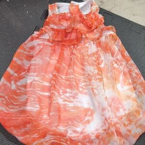 Orange and White Baby Onesie